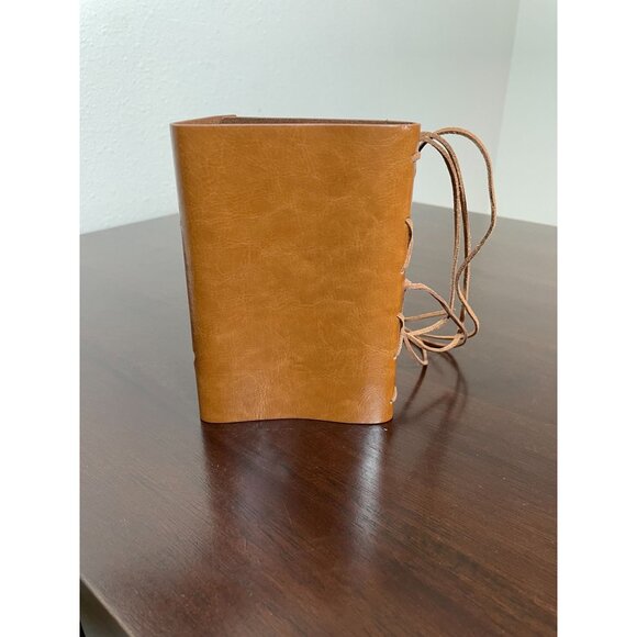 Vintage-Style Journal With Cross Charm & Refillable Pages For Notes Or Sketches - Picture 3 of 5